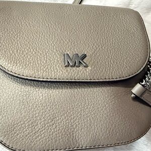 Michael Kors Taupe Leather Crossbody Bag